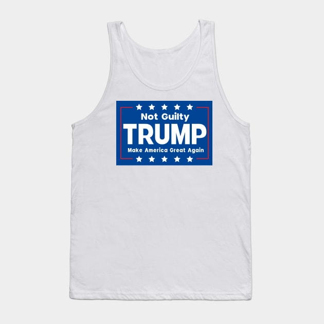 Donald Trump Mug Shot Not Guilty Tank Top by Sunoria